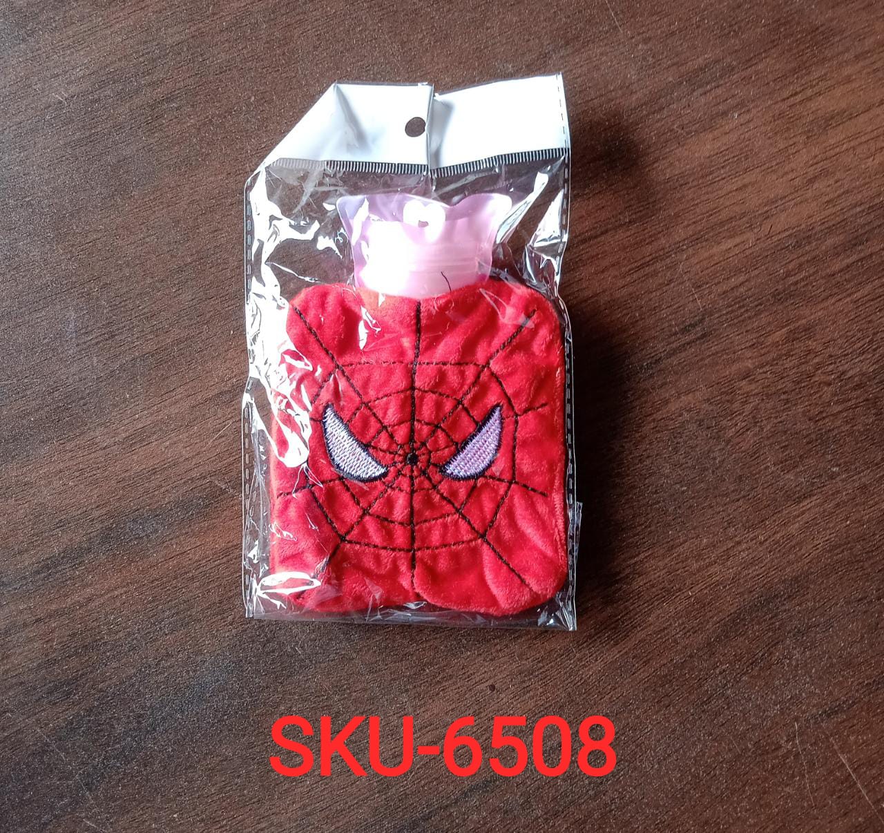 Small hot water bag with Spiderman design for relief and warmth Small hot water bag with Spiderman design for relief and warmth